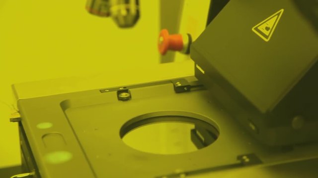 Scientists Working In A Microsystems Cleanroom Facility
