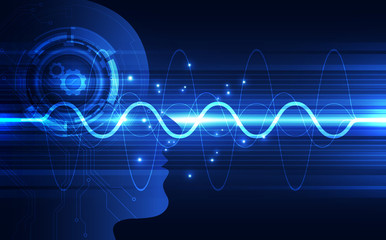 Artificial intelligence. AI digital technology in future. Virtual concept. vector illustration background.