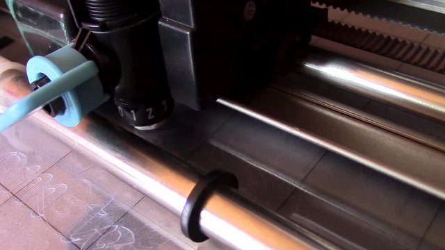 Cutting stencils with silhouette cameo one close up