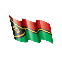 Vanuatu flag, vector illustration on a white background