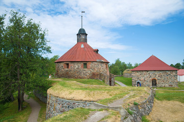 Fototapeta na wymiar June in the Korela fortress. Priozersk 