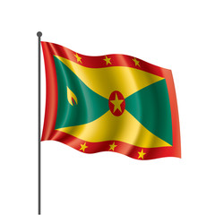 Grenada flag, vector illustration on a white background