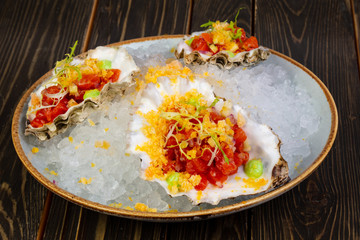Salmon tartar with avocado