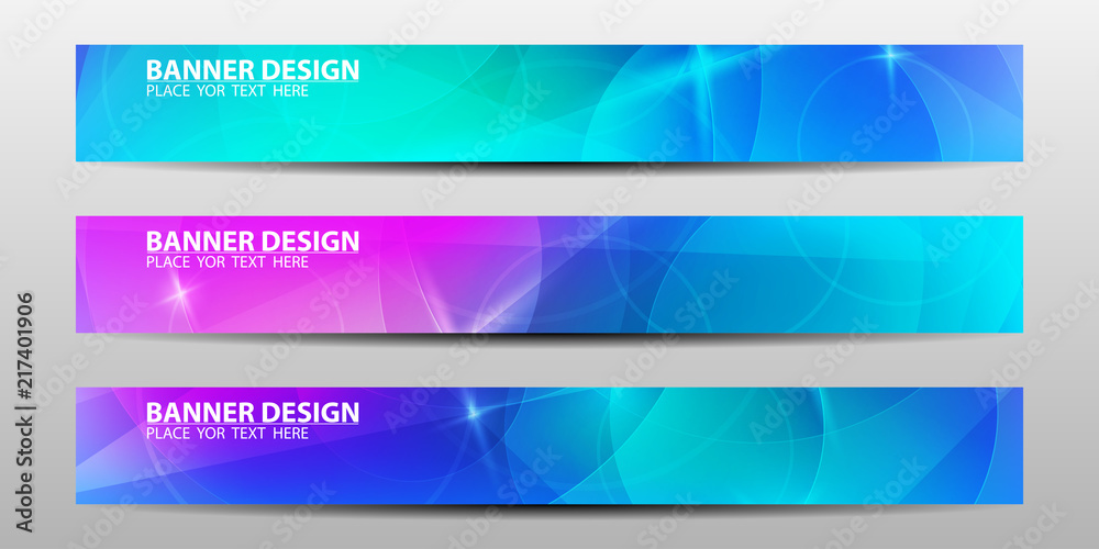 Canvas Prints banners with colorful geometric background . vector illustrations