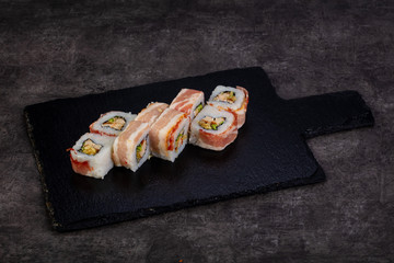 Japanese roll with bacon