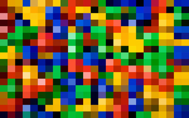 Banner color pixel background. Vintage color poster, great design for any purposes. Color mosaic texture. Decoration mosaic tile. Color halftone background. Vector RGB halftone. Pixel game background.
