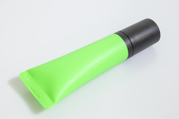 Green marker isolated in a white background