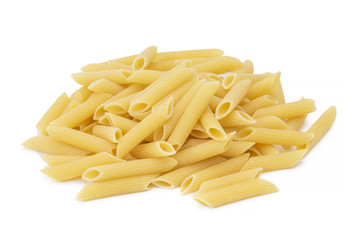 raw pasta isolated on white