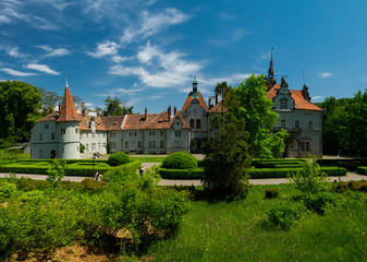 Fototapeta na wymiar Panorama of Schoenborn palace Ukraine history 