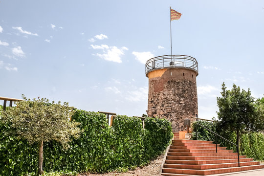 Tower del Castell in the town of Malgrat del Mar, Spain