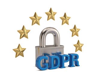 General data protection regulation, the protection of personal data, gdpr compliance concept 3D illustration.