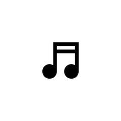 Music note icon. Vector symbol sign. Logo design element