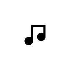 Music note icon. Vector symbol sign. Logo design element