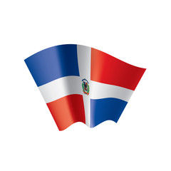 Dominicana flag, vector illustration on a white background