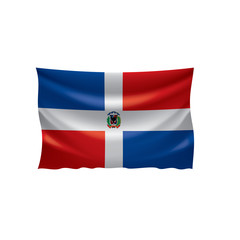Dominicana flag, vector illustration on a white background