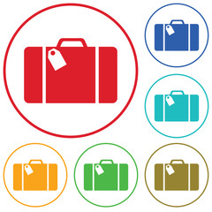 Suitcase travel isolated icon