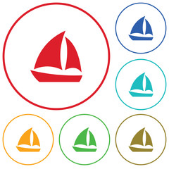 Sailboat icon simple