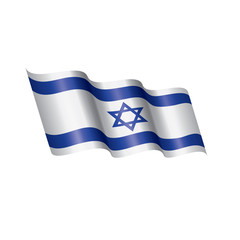 Israel flag, vector illustration on a white background