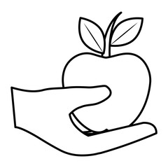 hand human protected with apple