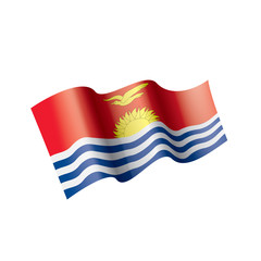 Kiribati flag, vector illustration on a white background