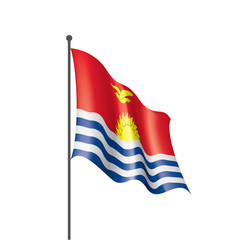 Kiribati flag, vector illustration on a white background