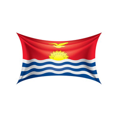 Kiribati flag, vector illustration on a white background