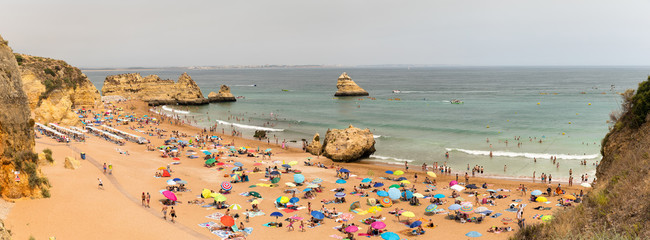 August 6th, 2018, Lagos, Portugal - the Dona Ana beach in Lago