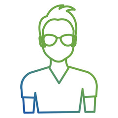 young man with glasses avatar character