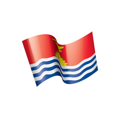 Fototapeta premium Kiribati flag, vector illustration on a white background