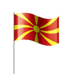 Macedonia flag, vector illustration on a white background