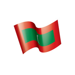 Maldives flag, vector illustration on a white background