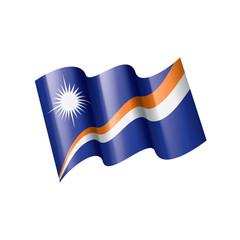 Marshall Islands flag, vector illustration on a white background