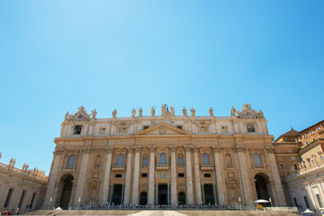 St. Peter's Cathedral, Vatican, wide angle view.