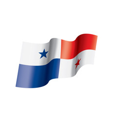 Panama flag, vector illustration on a white background