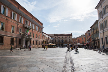 Central square in Ravenna, Italy, Europe. - obrazy, fototapety, plakaty