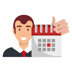 businessman with calendar reminder