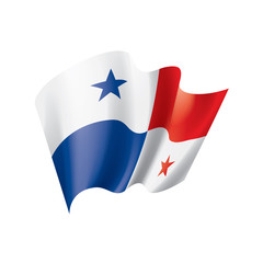 Panama flag, vector illustration on a white background