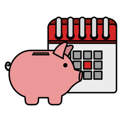 calendar reminder with piggy savings