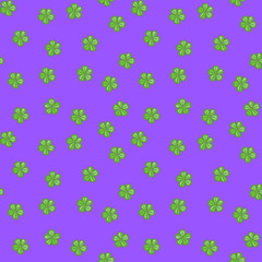Seamless flowers pattern, blue and green color