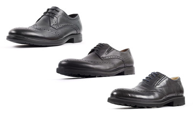 Classic shiny black men's shoes
