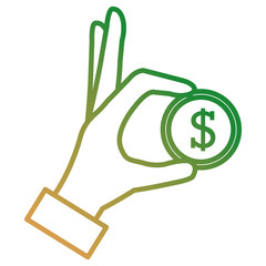 hand with coin money