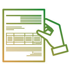 hands with paper document