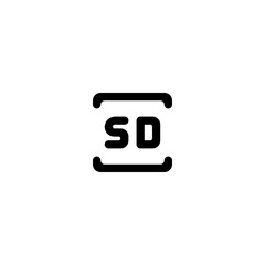 Sd card icon vector symbol sign