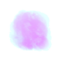 Watercolor spot on white. Colored aquarelle blotch on isolated background. Bright blur stain. Hand drawn backdrop for design. Art creation. Doodle for inscriptions. Watercolour splotch. Cute texture