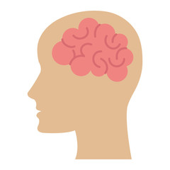 brain storming with head profile