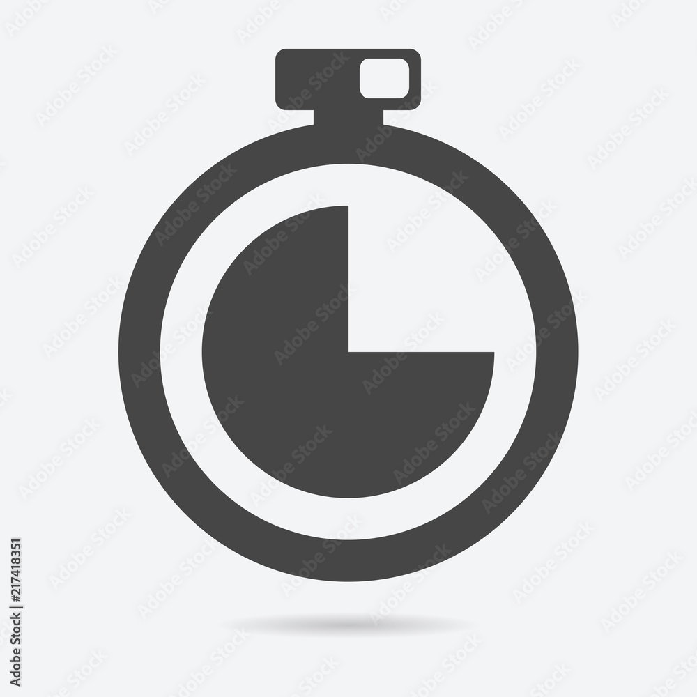 Poster Clock icon flat style isolated on background. Clock icon sign symbol for web site design.