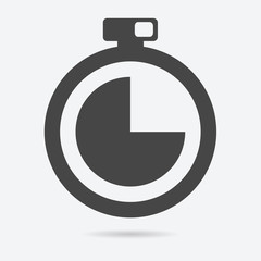 Clock icon flat style isolated on background. Clock icon sign symbol for web site design.