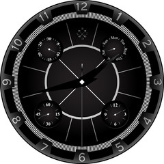 Naklejka premium black clock with aggressive design