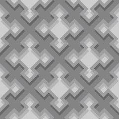 Seamless geometric background with square elements. Gray 3d pattern