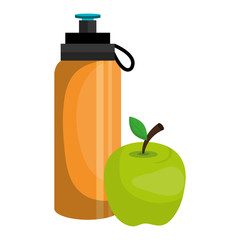 bottle gym with apple